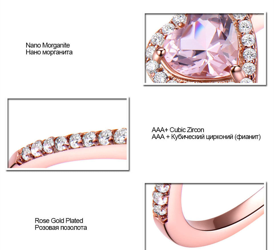925 Sterling Silver Morganite Ring