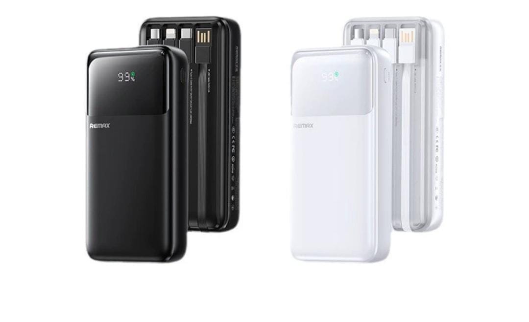 Portable Power Bank 20000mAh Large Capacity Fast Charging External Battery Comes with 4-Wire Charger PowerBank for IPhone Xiaomi