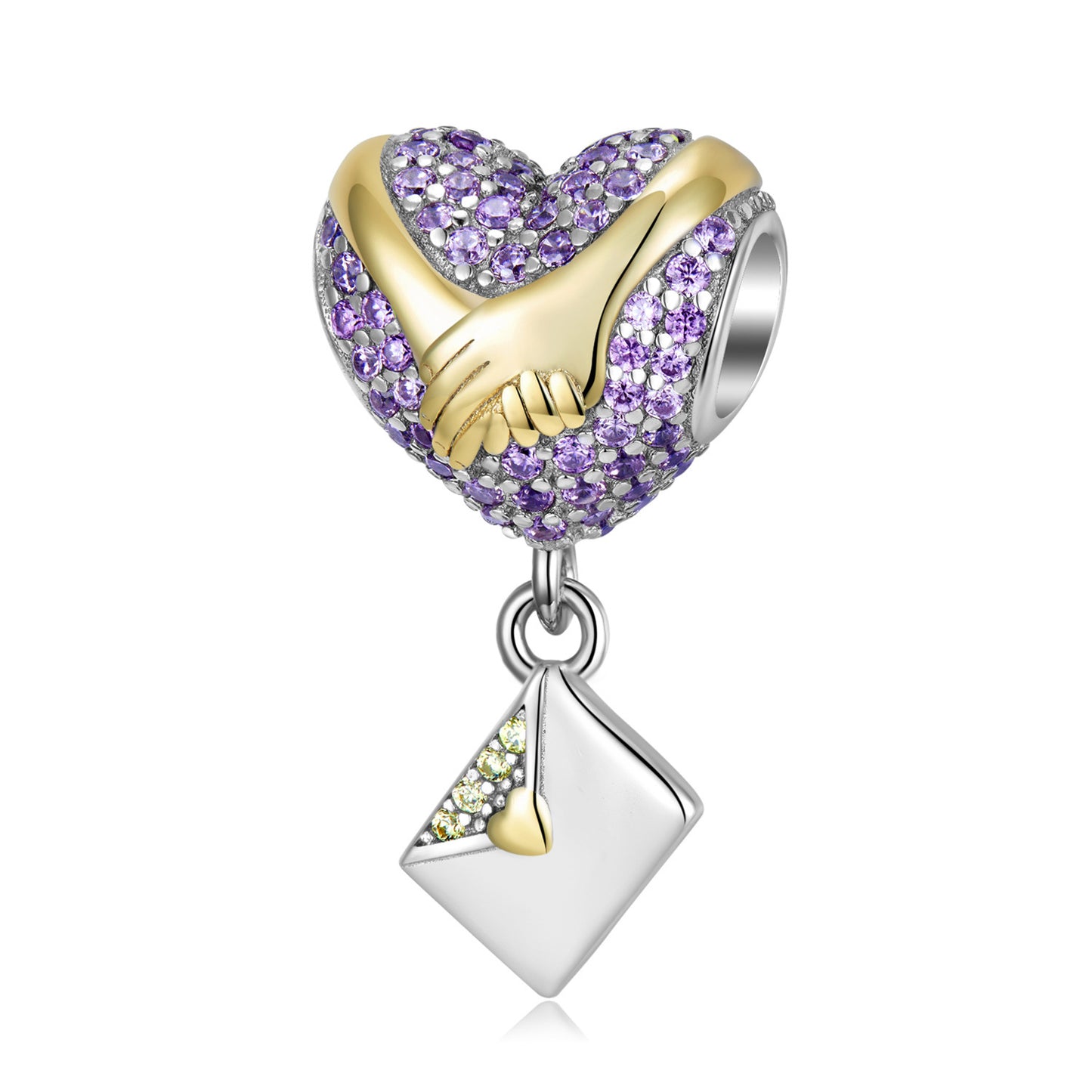 Handle Letter Beaded Valentine's Day 925 Sterling Silver Zirconium Necklace Bracelet Diy Accessories Beads
