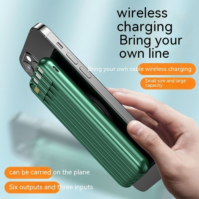 Large Capacity Outdoor Wireless Fast Power Bank With Cable