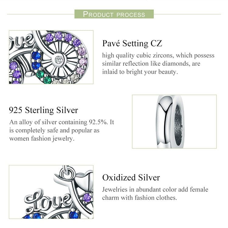 925 sterling silver rainbow pendant
