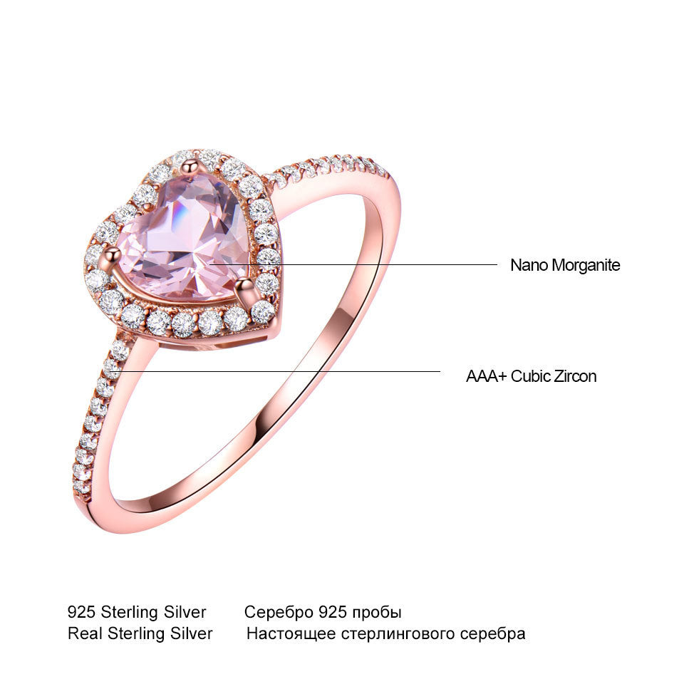 925 Sterling Silver Morganite Ring