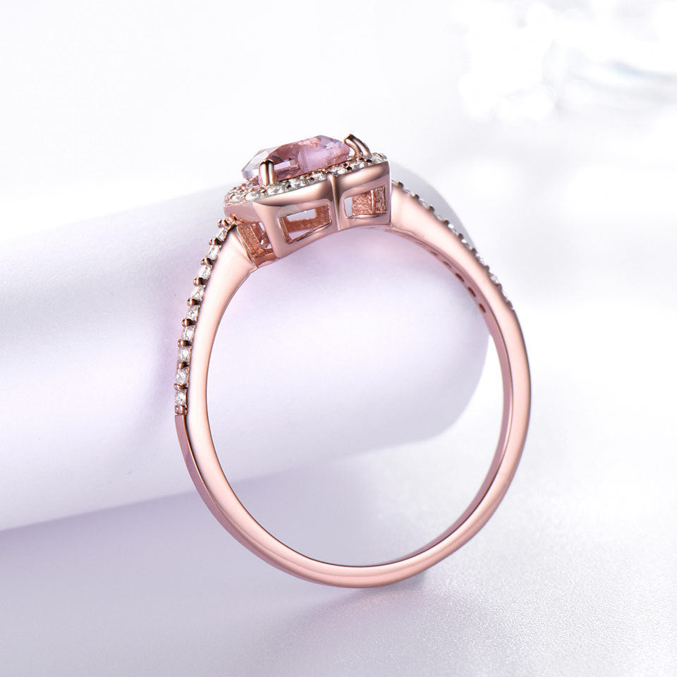 925 Sterling Silver Morganite Ring
