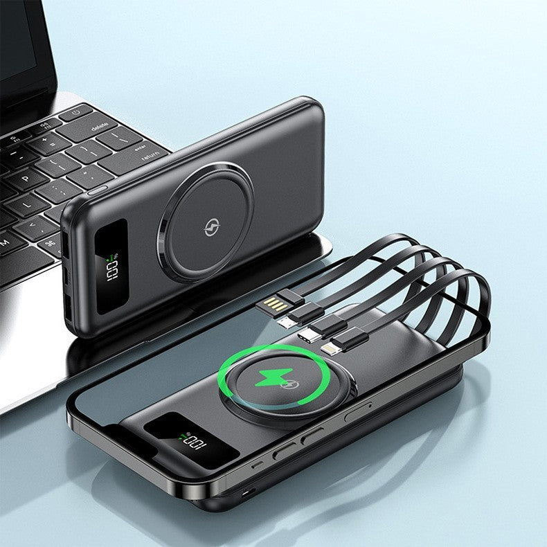 Large Capacity Outdoor Wireless Fast Power Bank With Cable