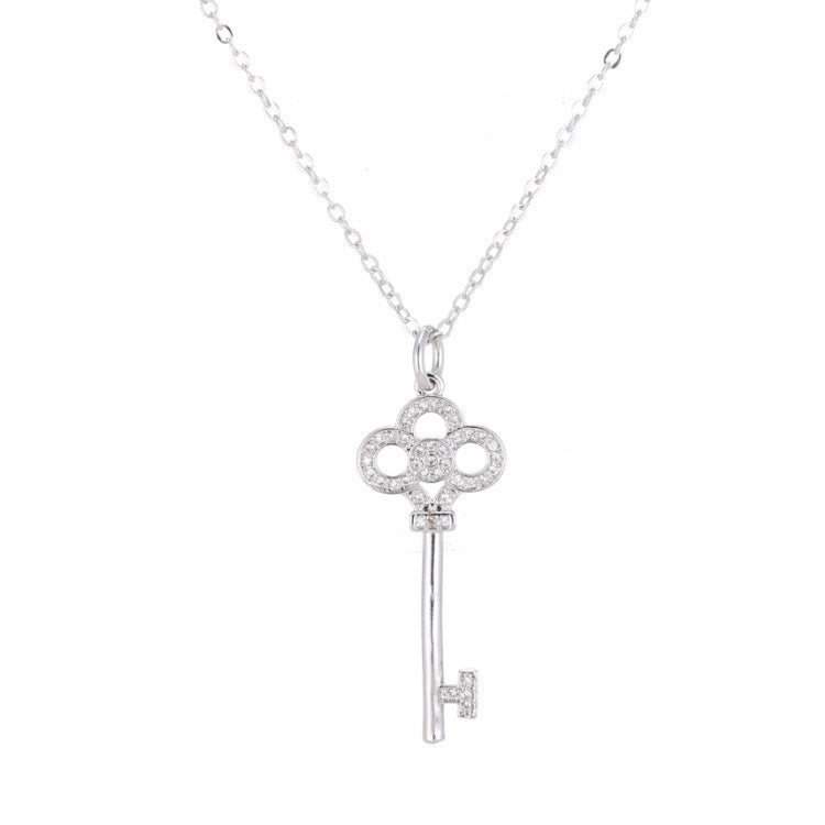 925 Sterling Silver Key Necklace