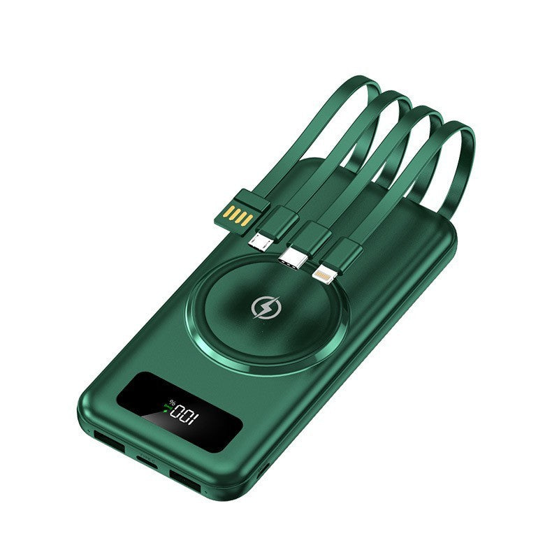 Large Capacity Outdoor Wireless Fast Power Bank With Cable