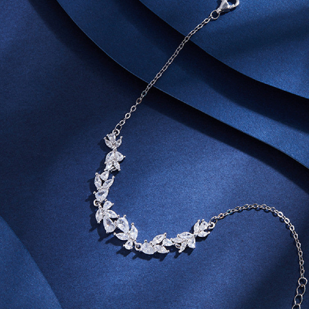 Women's 925 Silver Wisteria Flower Bracelet