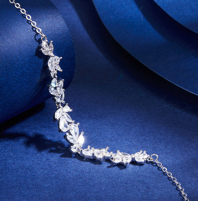 Women's 925 Silver Wisteria Flower Bracelet