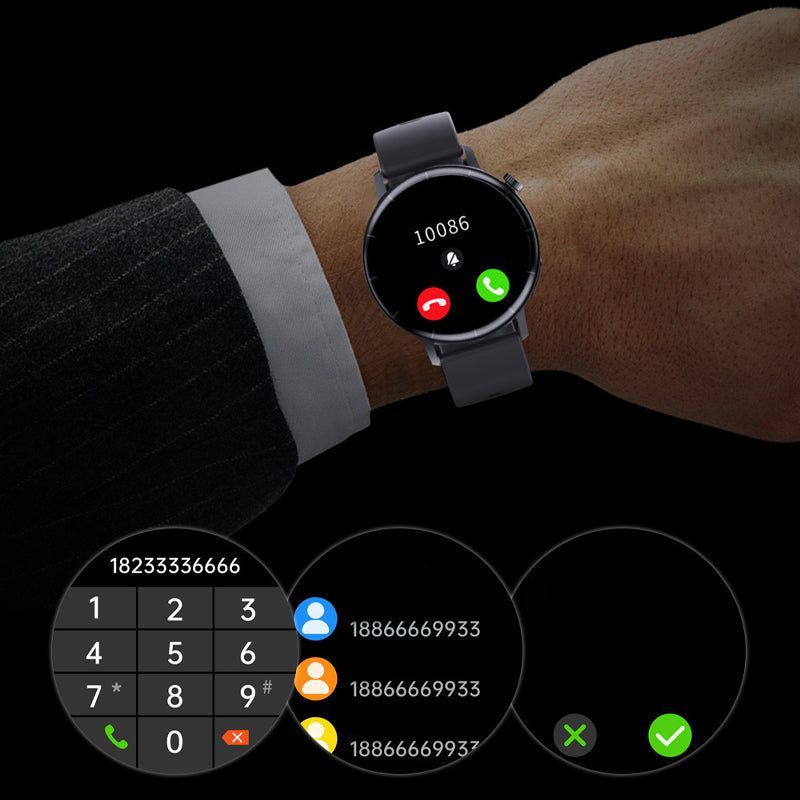 Bluetooth Call Smartwatch 1.32 Inch Round Screen Health Sports Bracele ...