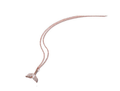 925 sterling silver fishtail silver necklace