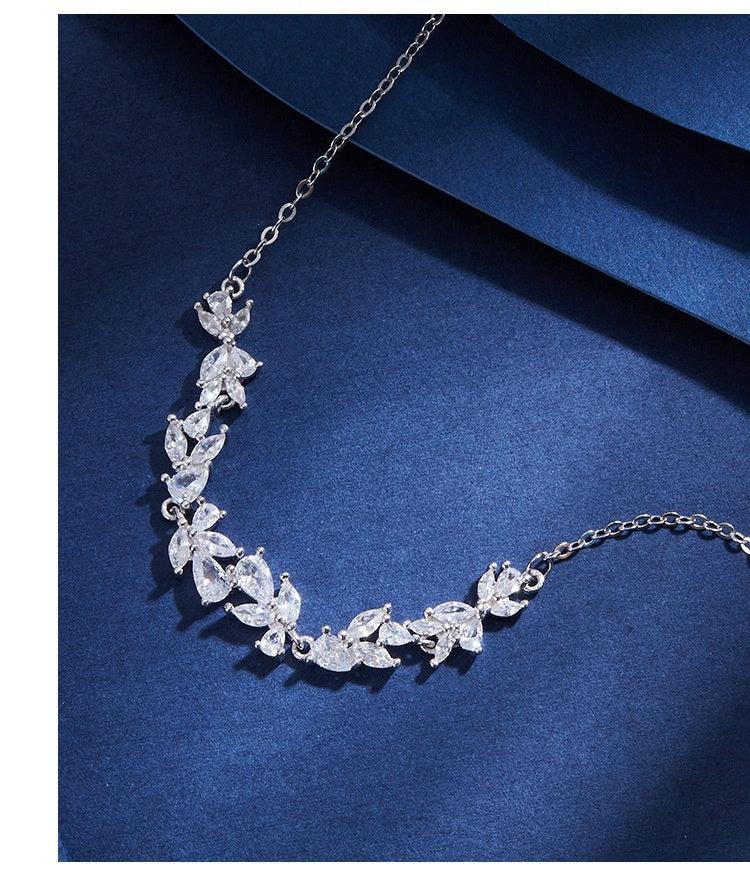 Women's 925 Silver Wisteria Flower Bracelet