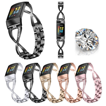 Woman New Metallic Diamond-encrusted Smartwatch