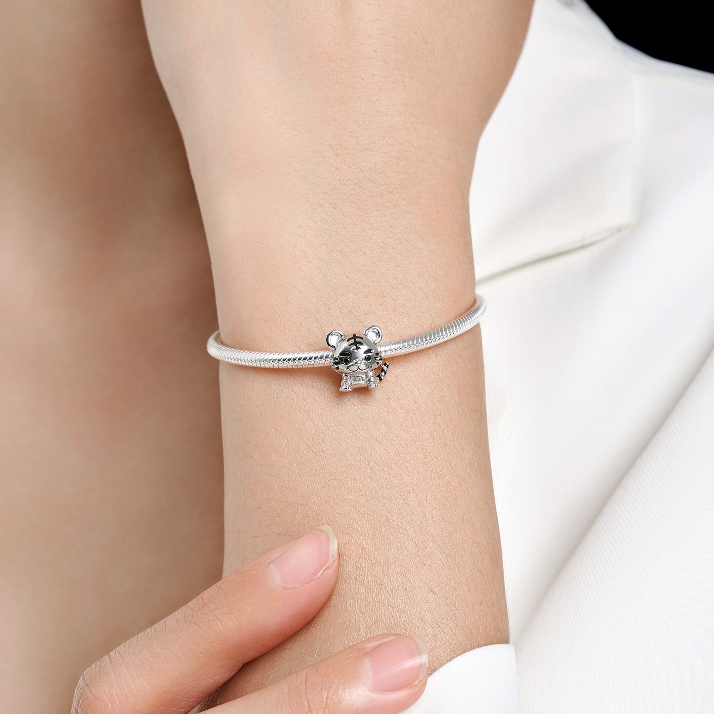 White Tiger 925 Sterling Silver Beading Diy Beads Silver Accessories For The Year Of The Tiger