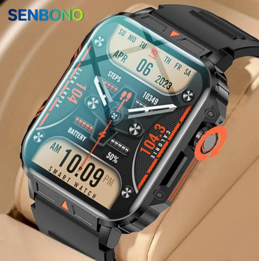 Outdoor Sports Square Smartwatch  For IOS Android