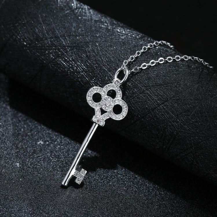 925 Sterling Silver Key Necklace