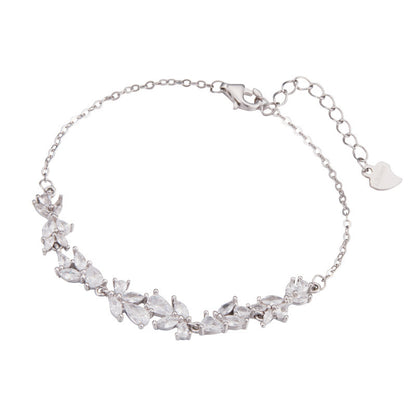 Women's 925 Silver Wisteria Flower Bracelet