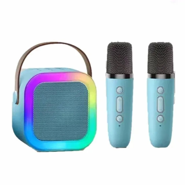 Wireless Karaoke Speaker Bluetooth Microphone K12 Home KTV Karaoke Machine RGB Light Portable Mini Bluetooth Speaker