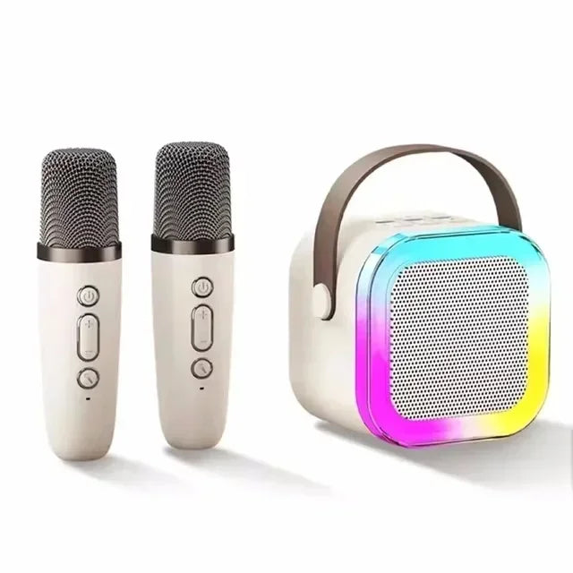 Wireless Karaoke Speaker Bluetooth Microphone K12 Home KTV Karaoke Machine RGB Light Portable Mini Bluetooth Speaker