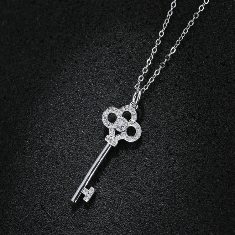 925 Sterling Silver Key Necklace