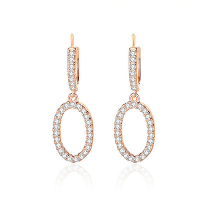 Sterling Silver 925 Light Luxury European And American Style Ring Ear Clip Women