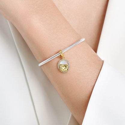 Zhaocai Tiger 925 Silver Pendant Little Women's Bracelet Diy Beaded Silver Jewelry Accessories