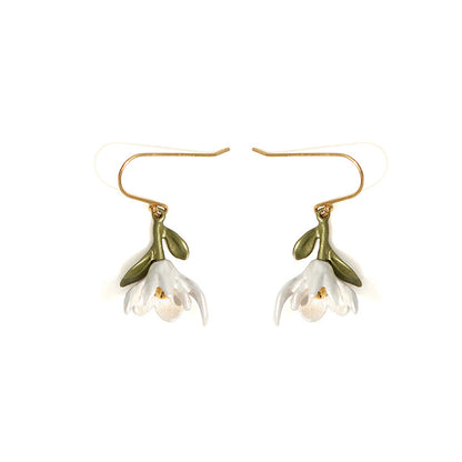 Fashionable Women's Silver 925 White Magnolia