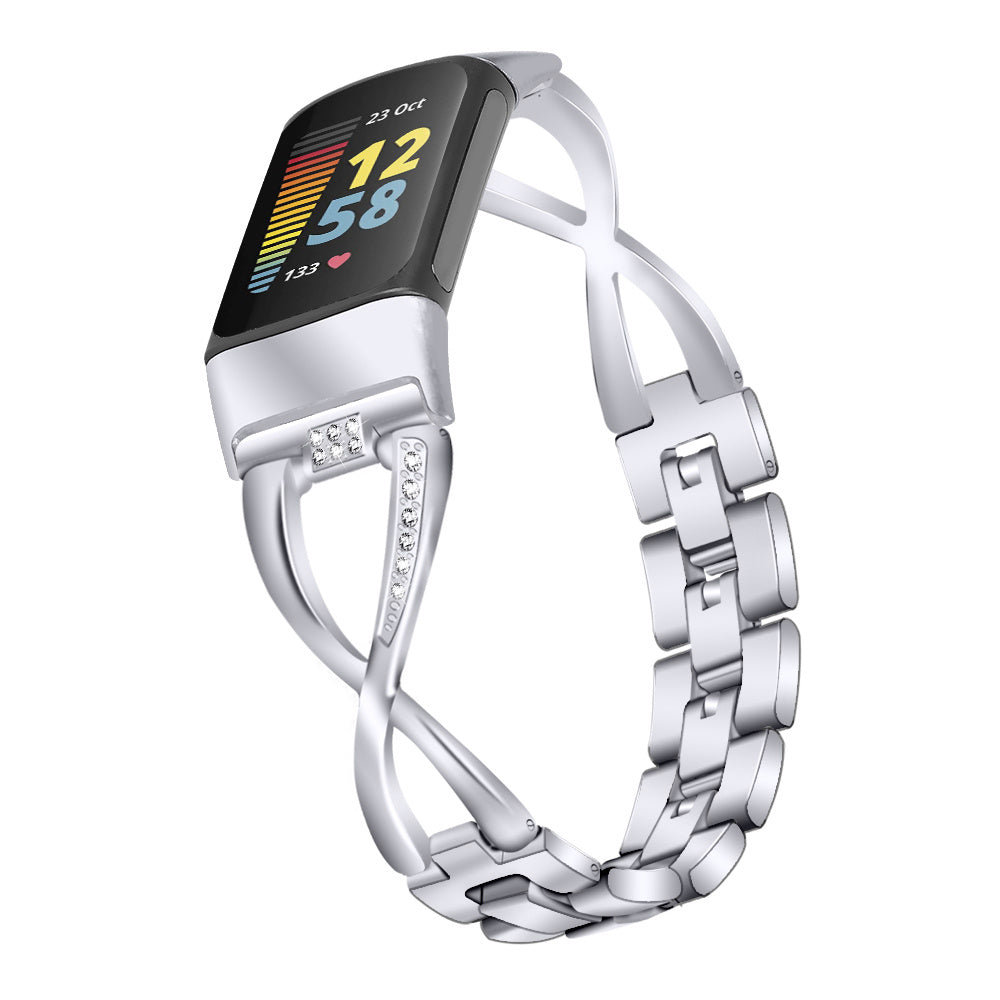 Woman New Metallic Diamond-encrusted Smartwatch